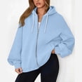 thumbnail image 2 of XUANTAOO Zip Hoodies for Women Y2k Clothes with Pockets Long Sleeve Tops Winter Outfit Daily Outfit Match, 2 of 8