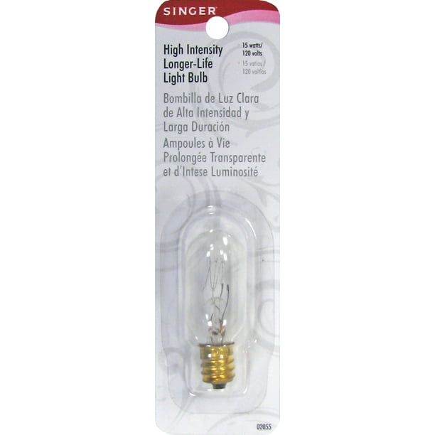 Singer High Intensity Longer Life Light Bulb 15W120VScrewIn Base