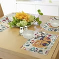 thumbnail image 4 of Ambesonne Paisley Place Mats Set of 4, Cat and Flower Leaf, Standard Size, Multicolor, 4 of 6