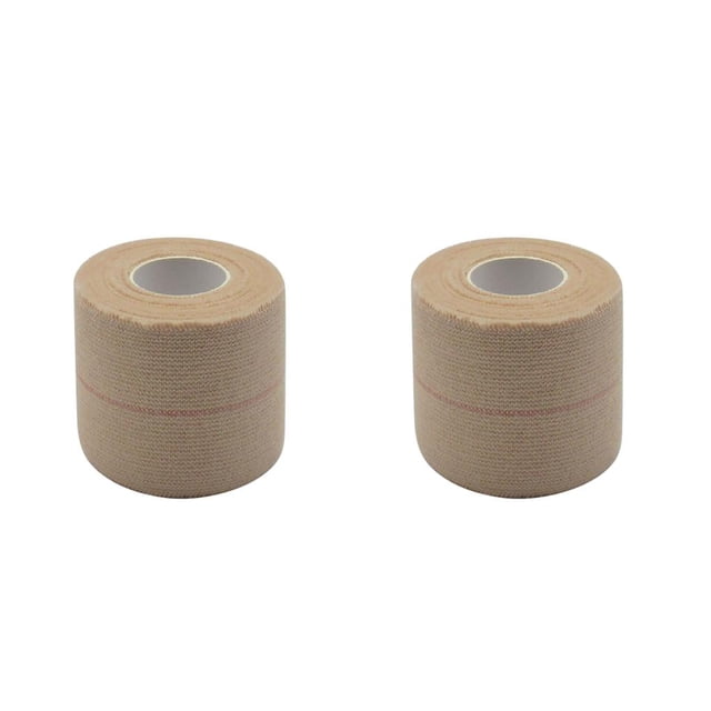 Wosthever Cinta de palo de hockey sobre hielo, vendaje flexible cohesivo de alta elasticidad, cubierta de tela autoadhesiva, envolturas de Color Color de piel 7.5 cm x 4.5 m 2piezas