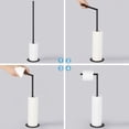 thumbnail image 5 of Freestanding Metal Toilet Paper Holder Stand, Black, 5 of 8