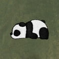thumbnail image 2 of Dalix Panda Embroidered Fleece Hoodie Mineral Wash Long Sleeve Sweatshirt Mens in Olive L Large, 2 of 5
