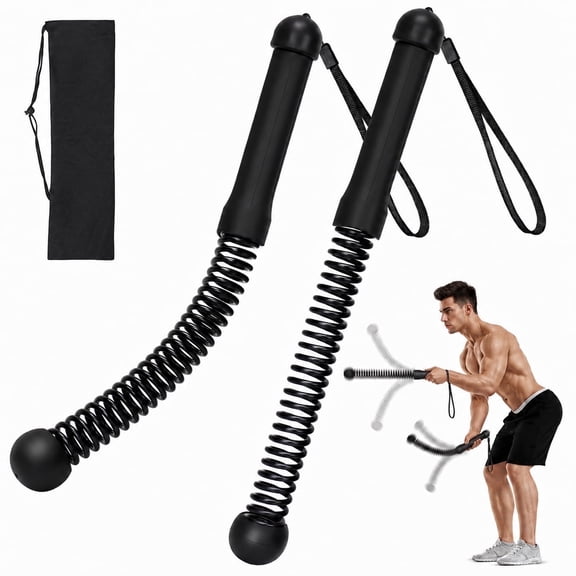 Weighted Ropeless Battle Ropes 2 Pack, Cordless Portable Workout Training Ropes for Home Gym HIIT Strength Exercise, Quiet Versatile Fitness Workout Equipment for Men & Women