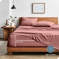 thumbnail image 3 of Bare Home Washed Sheet Set - Premium 1800 Collection - Deep Pocket - 4 Piece - King, Dusty Rose, 3 of 6