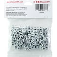 thumbnail image 2 of CousinDIY Alphabet Beads 6mm 160/Pkg-White With Black Letters, 2 of 5