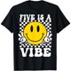 thumbnail image 1 of Camiseta de Cumpleaños 5 Años "Five is a Vibe" para Niñas - Estilo Groovy, 1 of 5