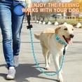 thumbnail image 3 of BARKBAY Dog Leashes for Large Dogs Heavy Duty Dog Leash 2 Pack 5 FT with Comfortable Padded Handle Highly Reflective Threads for Medium Large Dogs Walking Training Running (5FT-1/2,Blue+Black), 3 of 9