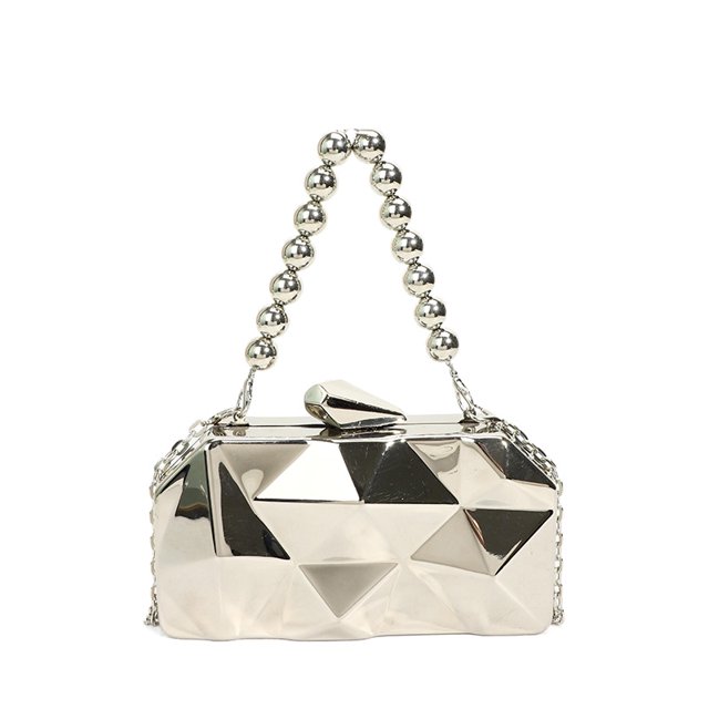 Bolso Hombro Metal Metálico Cuerpo Cruzado Geométrico Embrague para Mujer Fiesta Bodas