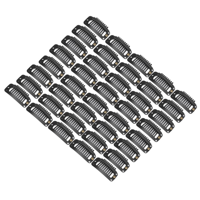 Hair Extension Clips For Women, 40pcs 9 Teeth Snap Comb Hair Extension Clips, Wig Clips To Secure Wig No Sew Stainless Steel 1.3in U Shape Wig Clips For DIY Hair Extensions