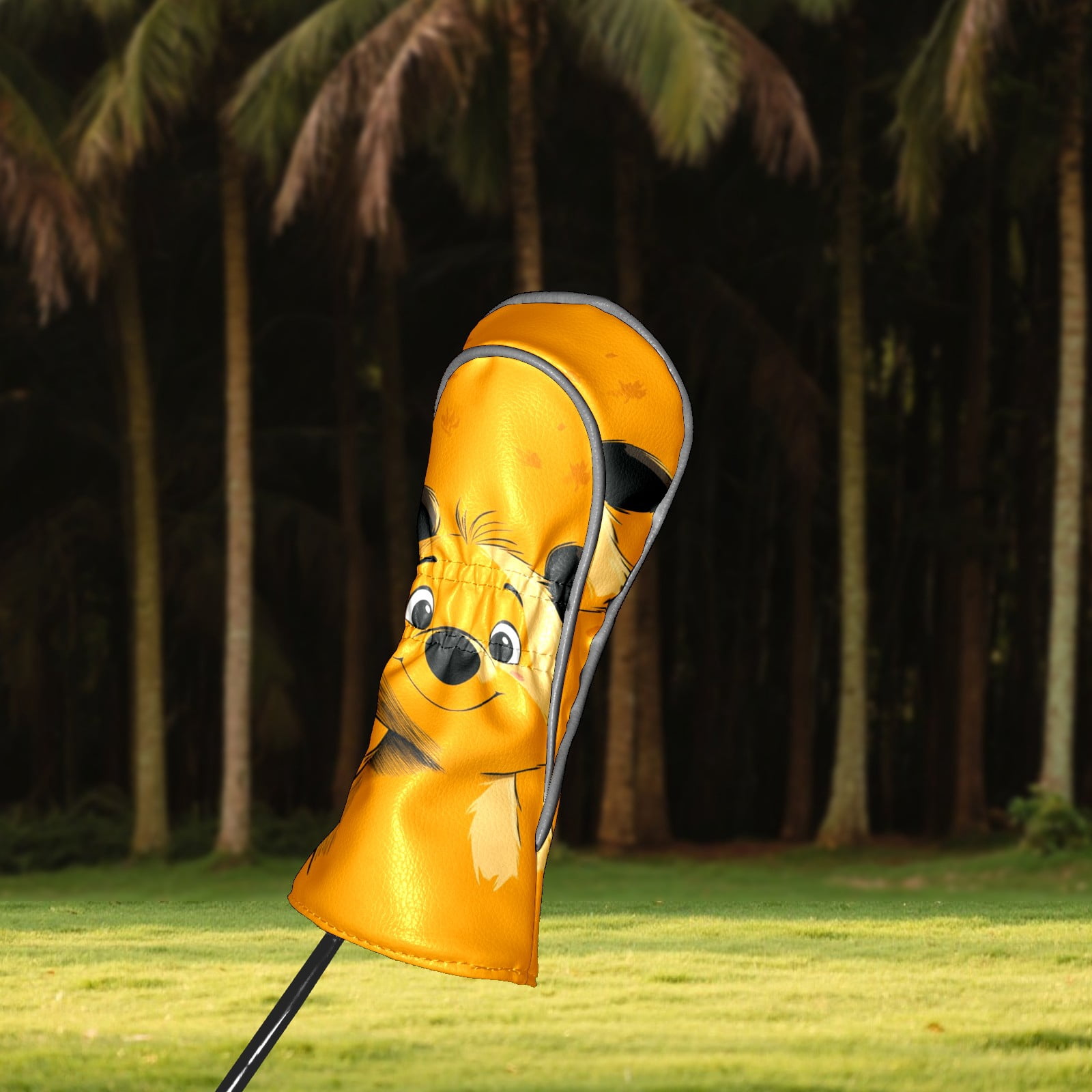 Golf Club Covers PU Leather Waterproof Head Covers for Fairway Woods Hybrids Cute Bear