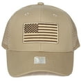 thumbnail image 2 of Ace Cap Men's Embroidered US Flag Mesh Panel Hat Cap Olive OS, 2 of 3
