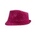 thumbnail image 3 of Top Headwear Womens Glitter Sparkle Fedora Hat - Fuchsia, 3 of 4