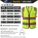 thumbnail image 2 of Chaleco de Seguridad Ekkosafety EK176 Amarillo con 9 Bolsillos y Cierre Frontal, 2 of 7
