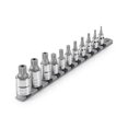 thumbnail image 1 of TEKTON Juego de vasos de punta cuadrada triple con accionamiento de 3/8 de pulgada y TR de 1/2 pulgada con riel, 11 piezas (M4-M12 MT14-MT18) | SHB99100, 1 of 1