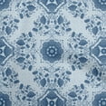 thumbnail image 1 of oneOone Georgette Viscose Teal Blue Fabric Asian Block Tile Craft Projects Decor Fabric Printed By The Yard 42 Inch Wide, 1 of 4
