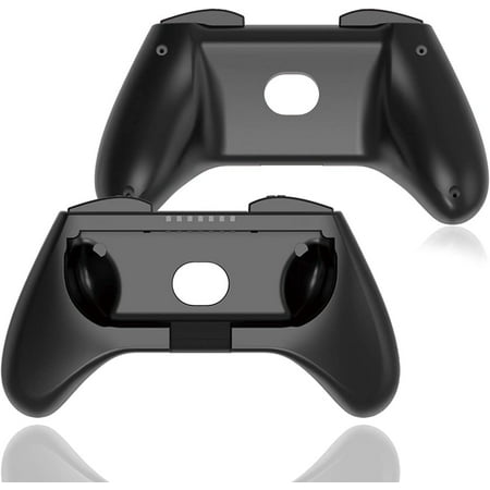 HEYSTOP Wheel Controller for Nintendo Switch & Switch OLED Model 2021 (4 Pack) Joy Con Controller Grip and Switch Steering Wheel for Mario Kart (Black)