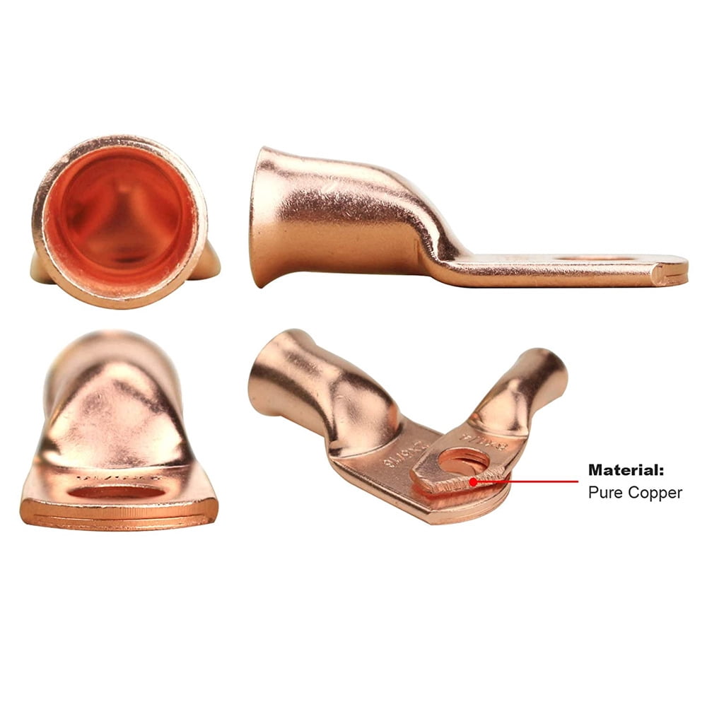 40pcs Copper Battery Welding Cable Lug Wire Ring Terminals Crimp Connectors
