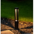 thumbnail image 2 of Gardenised 24-Inch Round LED Bollard Path Lights – Durable Decorative Aluminum Wired Landscape Lighting for Walkways, Gardens, Pools, Porches, Driveways, and Surrounding Areas, Black, 2 of 8