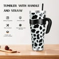 thumbnail image 3 of 40oz Tumbler With Handle,Cow Print Gifts for Women,Cow Print skinny Tumbler with lid and Straw,Cow Print Coffee Travel Mug Cup Water bottle,Cow Print Stuff, 3 of 6