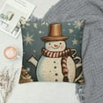 thumbnail image 2 of JEUXUS  Winter Hot Cocoa Lumbar Decorative Throw Pillow Cover  Rectangular Snowman Gingerbread Cookie Outdoor Home Decor, Red Berry Candy Cane Snowflake Christmas Holiday Farmhouse Cushion, 2 of 5
