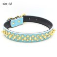 thumbnail image 2 of Collar de cuero para perros con púas doradas, para evitar que el perro sea atrapado por perros más grandes, 2 of 5
