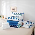 thumbnail image 3 of Erosebridal Sea Turle Bed in A Bag 7 Piece,Lake House Paddle Comforter Set Twin,Nautical Tropical Animal Bedding Sets,Life is Better at The Lake Quilt with Flat Fitted Sheet,Pillow Covers, 3 of 4
