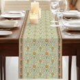 thumbnail image 3 of Table Runners 36 Inches Long Dress Scarves, Vintage Boho Floral Farmhouse Kitchen/Dining Table Runner, Short Coffee Tablerunners, Ethnic Tribe Abstract Art Flowers 13x36 Inch, 3 of 9
