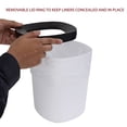 thumbnail image 6 of Bath Bliss 2 Tone 2 Piece Wastebasket in Black & White - 7.2"x 7.2"x 9.8", 6 of 9