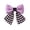 B, variant on Halloween Large Fuzzy Door Bow, 13.8x11.8 Inch Pumpkin Bat Skull Plaid Design, Front Door Fall Party Wreath Decor