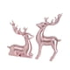 thumbnail image 2 of 2 Piezas Figuras de Reno Esculturas Modernas Estatuillas de Ciervo Ornamento Animal Material Resina Adecuado para Escritório Sala Dormitorio Fotografí Oro rosa, 2 of 8