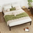 thumbnail image 5 of Costway Full Size Wooden Platform Bed Frame 14" with Rubber Wood Legs Under-bed Storage Brown, 5 of 9