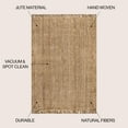 thumbnail image 3 of JONATHAN Y NATURAL FIBER 10 x 13 Area Rug, Pata Hand Woven Chunky Jute with Fringe - Natural, NRF103A-13, 3 of 6