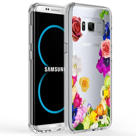 Samsung Galaxy S8 Plus Case - Armatus Gear (TM) Ultra Slim See-through Design Case Hybrid Phone Cover for Samsung Galaxy S8+ / Galaxy S8 PLUS - Floral