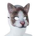 thumbnail image 5 of Cat Animal Head Mask, Digital Print Tabby Half Face Mask, Fancy Dress Halloween Mask Novelty Costume for Masquerade Dancing Party, 5 of 5
