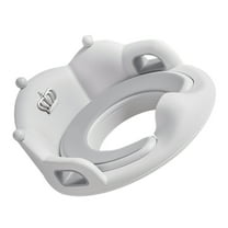 DRAFIDEEP Durable Light Grey Baby Toilet Seat Potty Training Seat for Boys and Girls Comfortable Easy to Clean Design Size for Toddlers