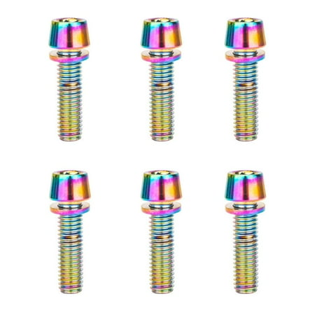 

6pcs MTB Road Bike Handlebar Stem Riser Screws M5*18mm Stainless Steel Bolt P4S8