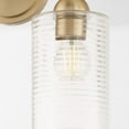 thumbnail image 2 of Charlotte 2 - Light Aged Brass Brass Transitional Glass And Steel Wall Sconce, 2 of 4