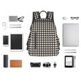 thumbnail image 4 of Disketp Black and white houndstooth Mochila Ligera e Impermeable, Mochila de Día Resistente para Viajes, Senderismo y Uso Diario para Hombre y Mujer, 4 of 7