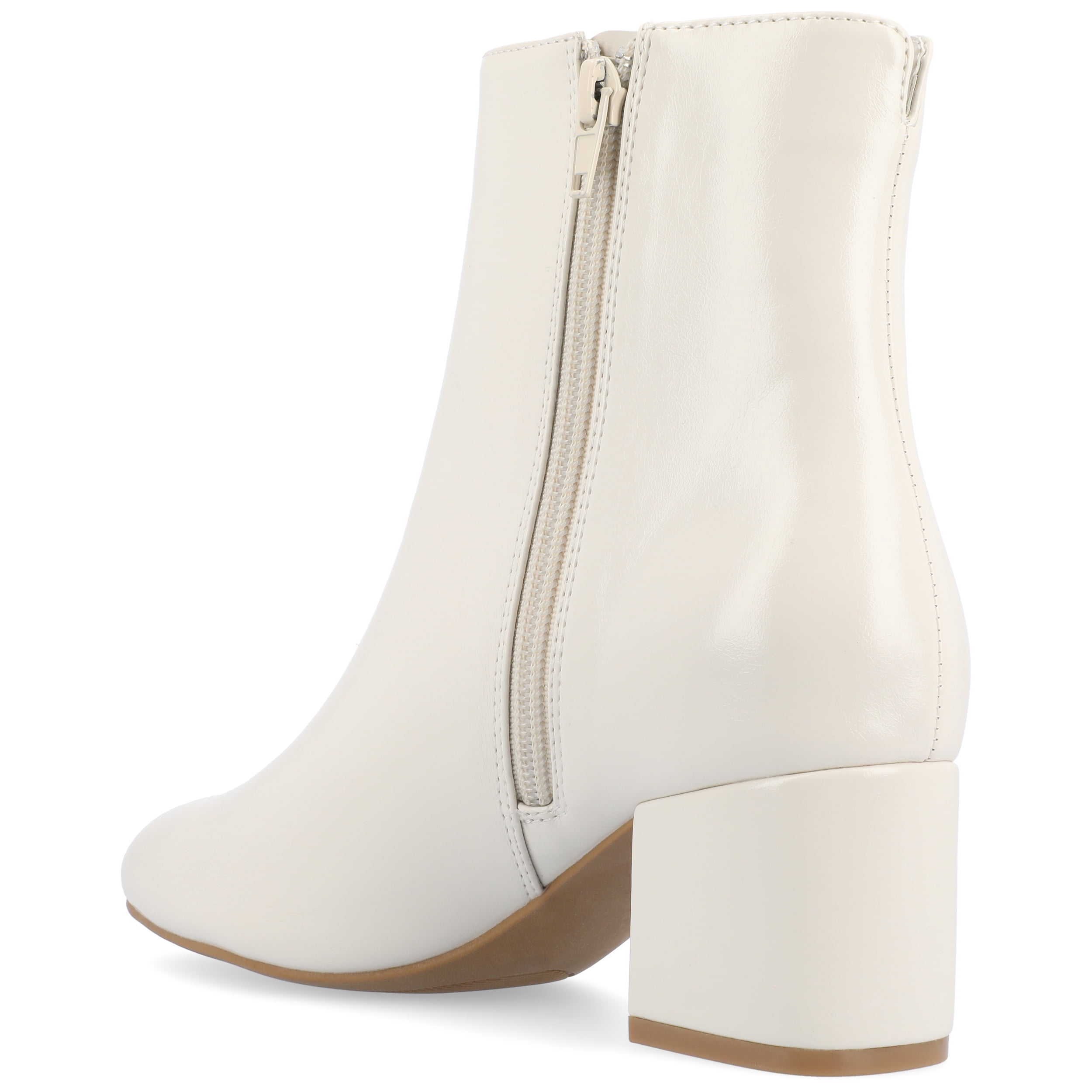 Journee Womens Adria Vegan Leather Square Toe Booties