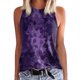 thumbnail image 1 of Prolriy - Camisetas de verano para mujer 2024, camisetas sin mangas estampadas, informales, holgadas, con cuello redondo, color morado, talla L, 1 of 4