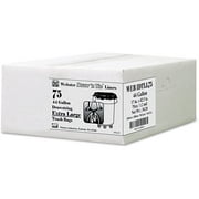 Draw N Tie Heavy Duty Hexene Black Resin Trash Bags, 44 gal, 75 ct