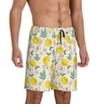 thumbnail image 2 of Sikiie Flowers and Butterflies Mens Pajama Shorts, Lightweight Lounge Pant with Pockets Soft Sleep Pj Shorts for MenXX-Large, 2 of 6