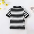 thumbnail image 3 of yillto Toddler Kids Shirts Striped Collared Short Sleeve Buttons Tee School Uniform T Shirt for Boys Girls, 3 of 7