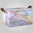 thumbnail image 2 of 2Pack Waterproof Foldable Storage Basket Medium, Metal Frame & Hollow Board Support, for Clothes and Toy Organization Unicorn Dream Fluid Art, 2 of 7