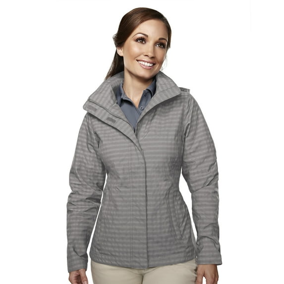 Tri-Mountain Inverness 8023 Mini Plaid Rain Resistant Jacket, Medium, Light Pewter