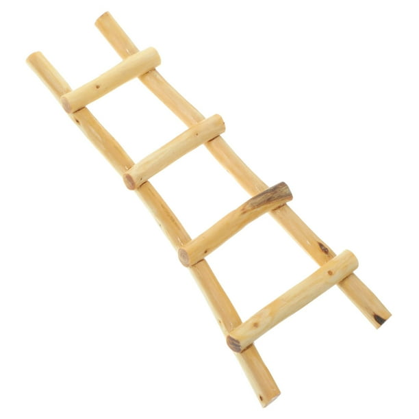 Escalera de madera en miniatura, muebles exteriores, muebles de casa de muñecas, miniaturas de madera, modelo de escalera en miniatura