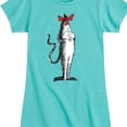 thumbnail image 3 of Dr. Seuss - Cat In The Hat Costume - Girls Toddler And Youth Fitted Short Sleeve Tee, 3 of 6