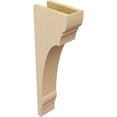 thumbnail image 5 of 5"W x 10"D x 30"H Thin Hughes Rough Cedar Woodgrain TimberThane Corbel, Primed Tan, 5 of 6