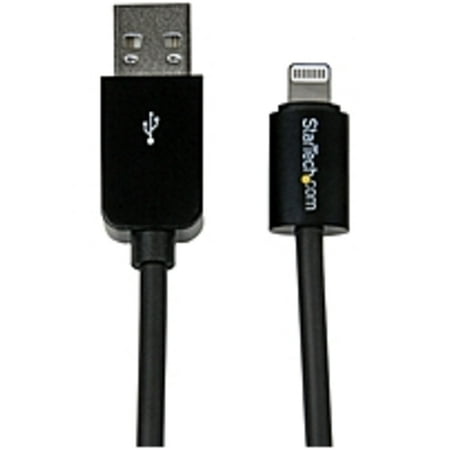 Refurbished StarTech.com 1m (3ft) Black Apple 8-pin Lightning Connector to USB Cable for iPhone / iPod / iPad - Lightning/USB for iPod, iPad, iPhone - 3.28 ft - 1 Pack - 1 x Type A Male USB - 1