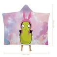 thumbnail image 2 of Kuchi Kopi Bob's Burgers Soft Wearable Blanket Hoodie Hooded Blanket Warm Decor Gift For Kids Adult For Sofa Bed Office, 2 of 7